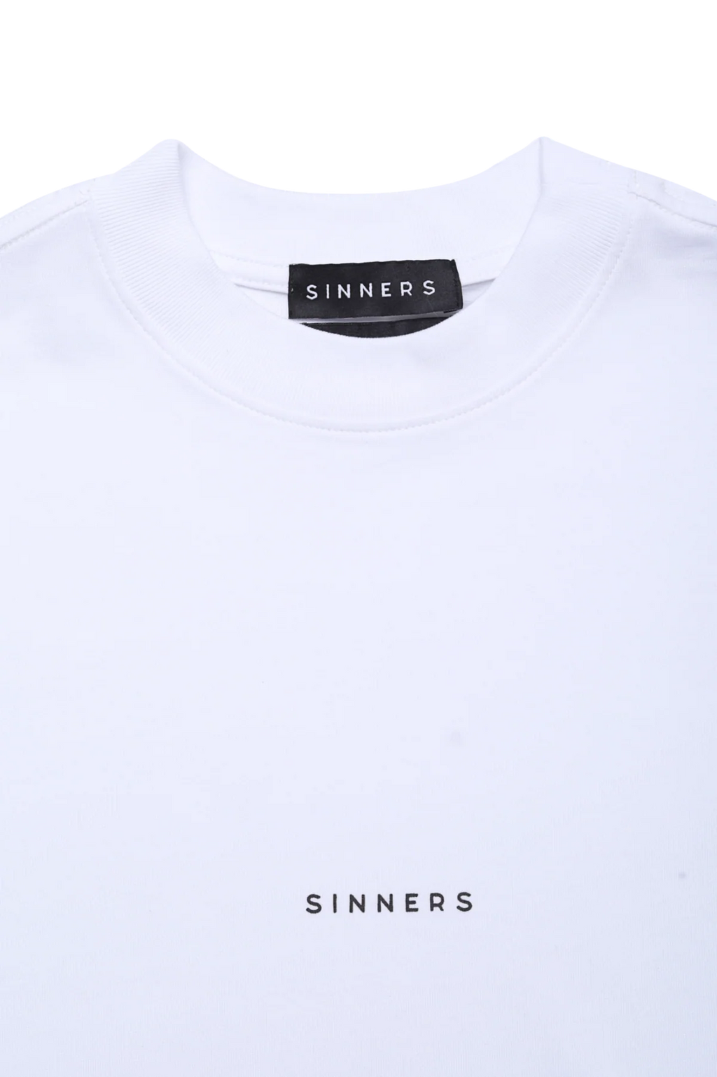 Sinners center logo white t-shirt