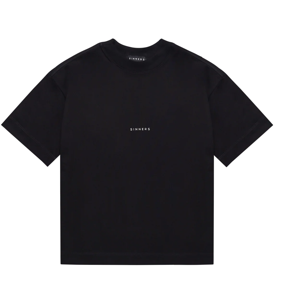 Sinners center logo black t-shirt