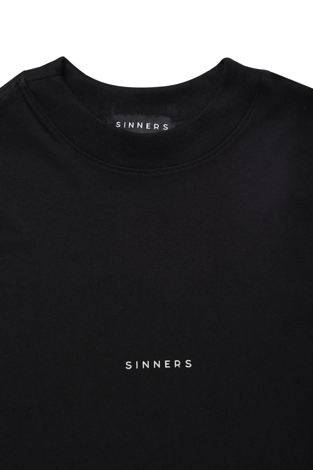 Sinners center logo black t-shirt
