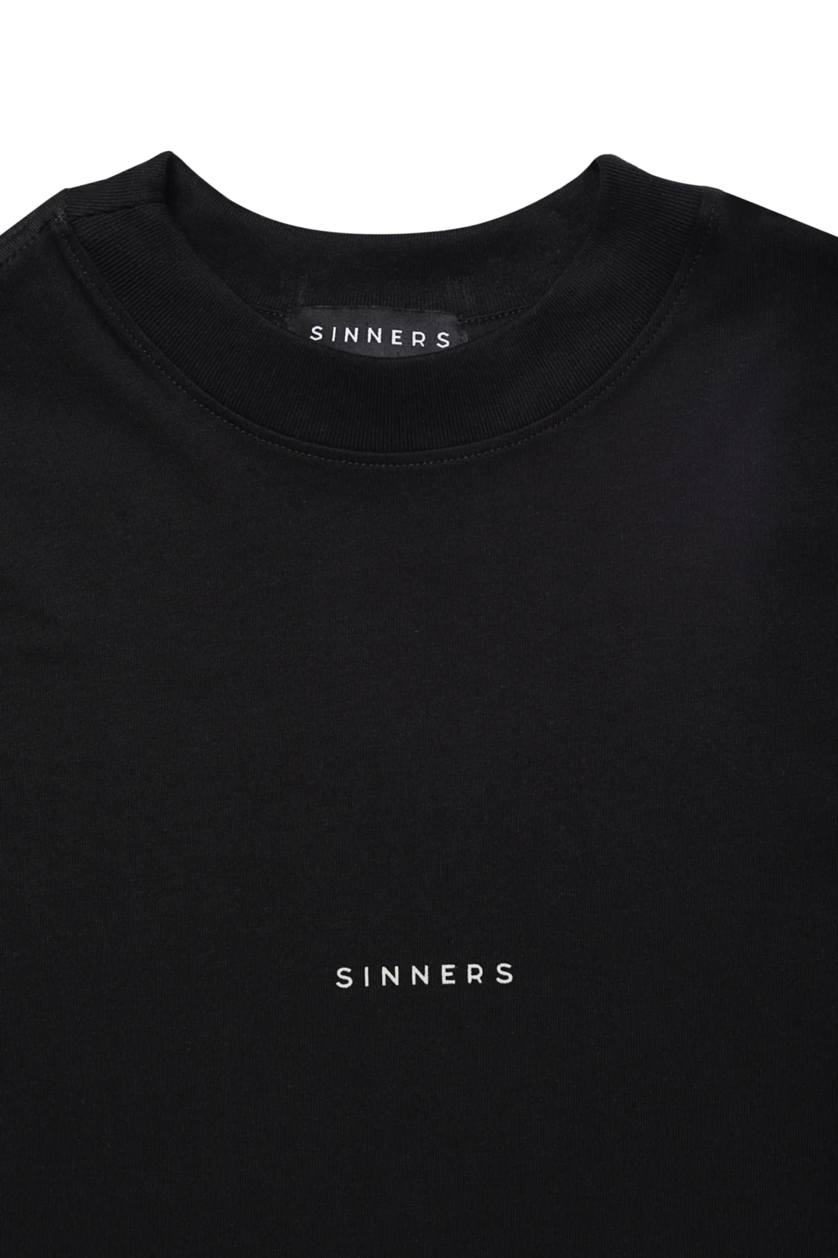 Sinners center logo black t-shirt