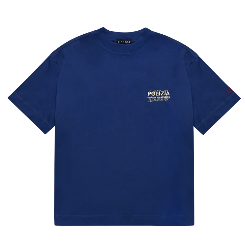 Sinners polizia blue t-shirt