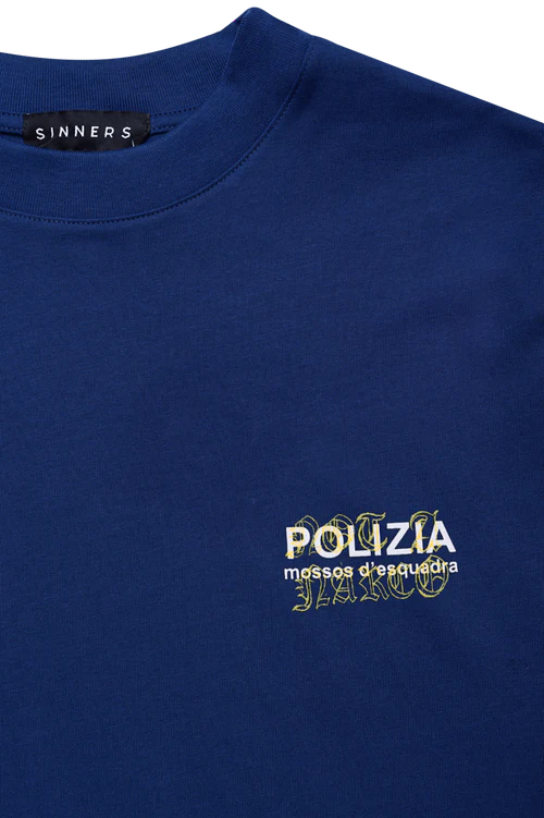 Sinners polizia blue t-shirt