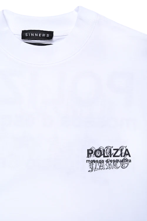 Sinners polizia white t-shirt