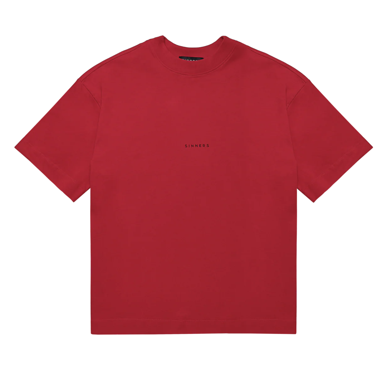 Sinners center logo red t-shirt