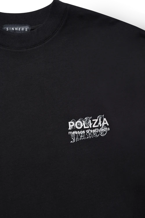 Sinners polizia black t-shirt