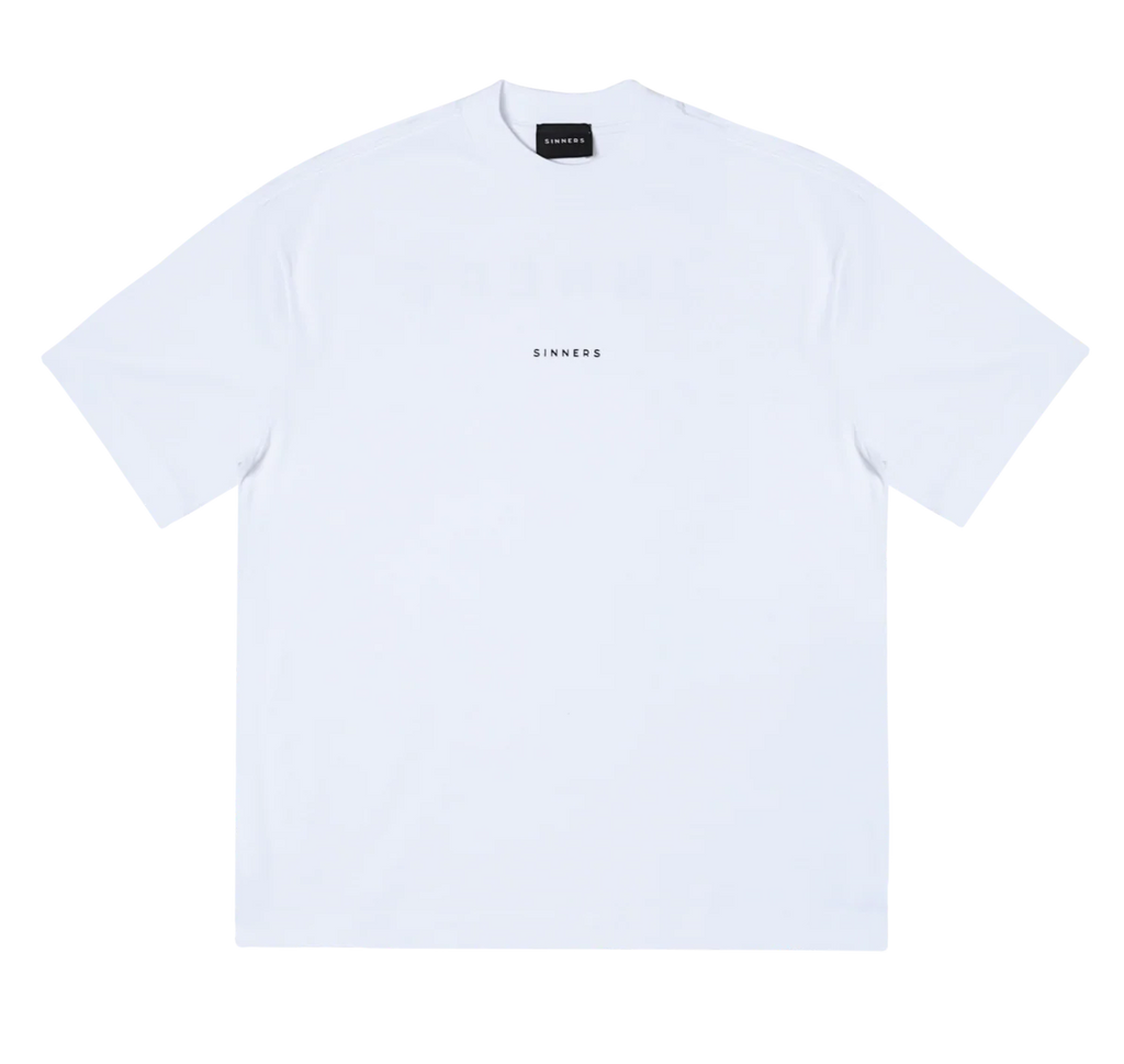 Sinners sinners logo white t-shirt