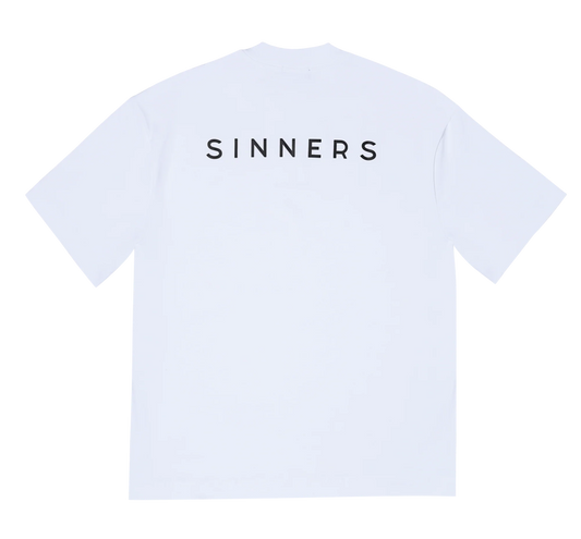 Sinners logo white t-shirt