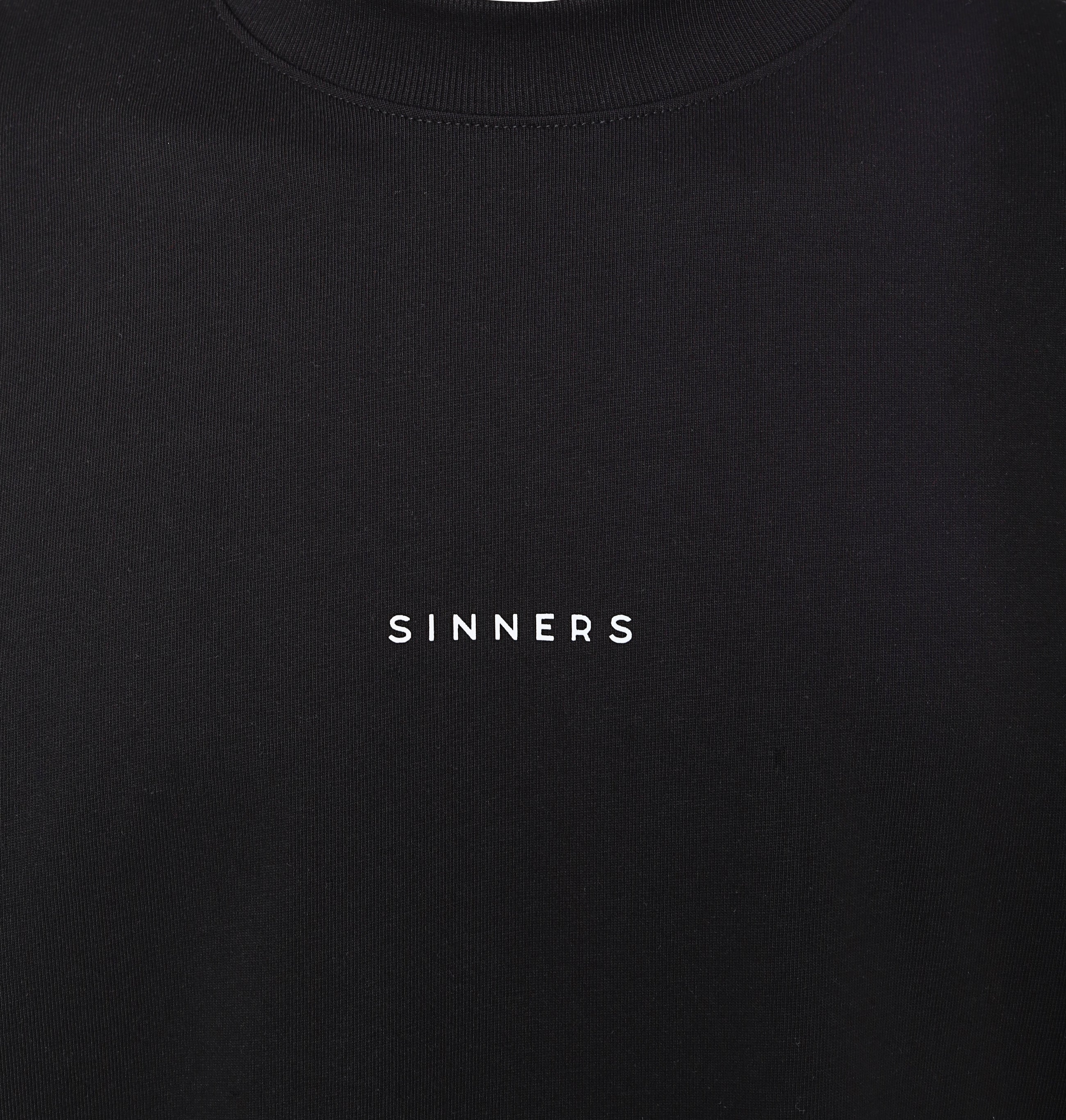 Sinners sinners logo black t-shirt
