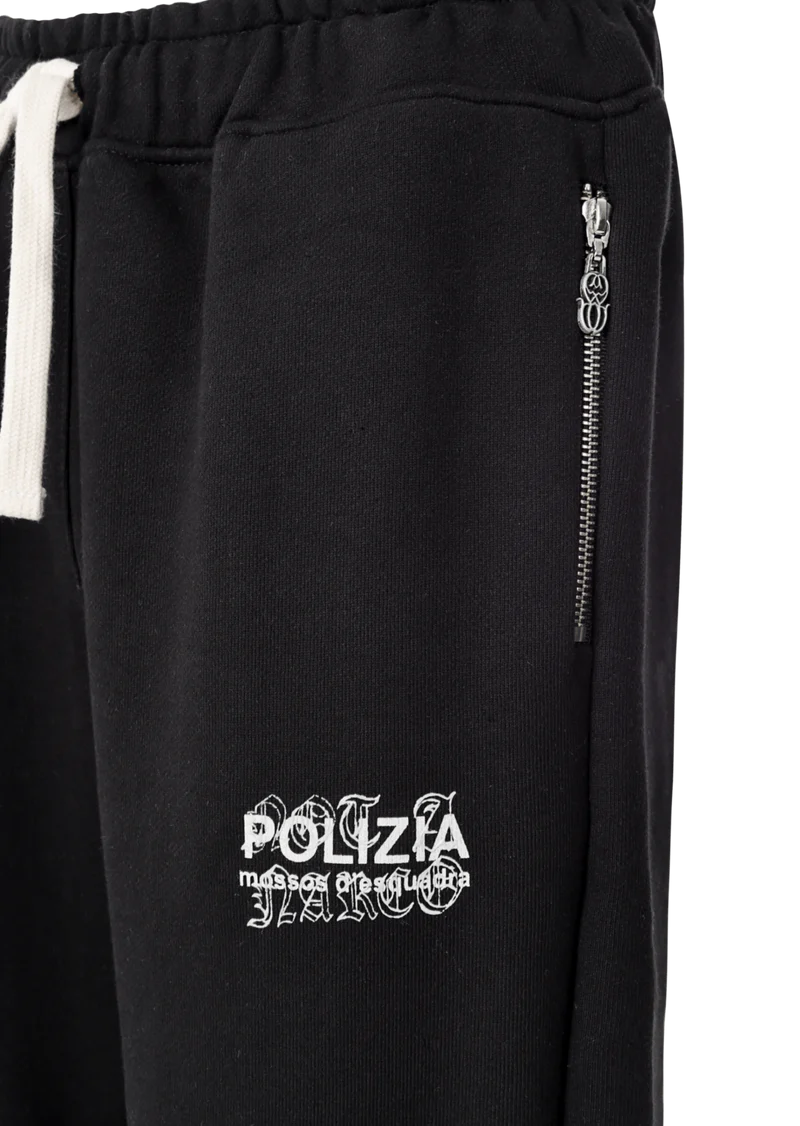 Sinners polizia black flared sweatpants