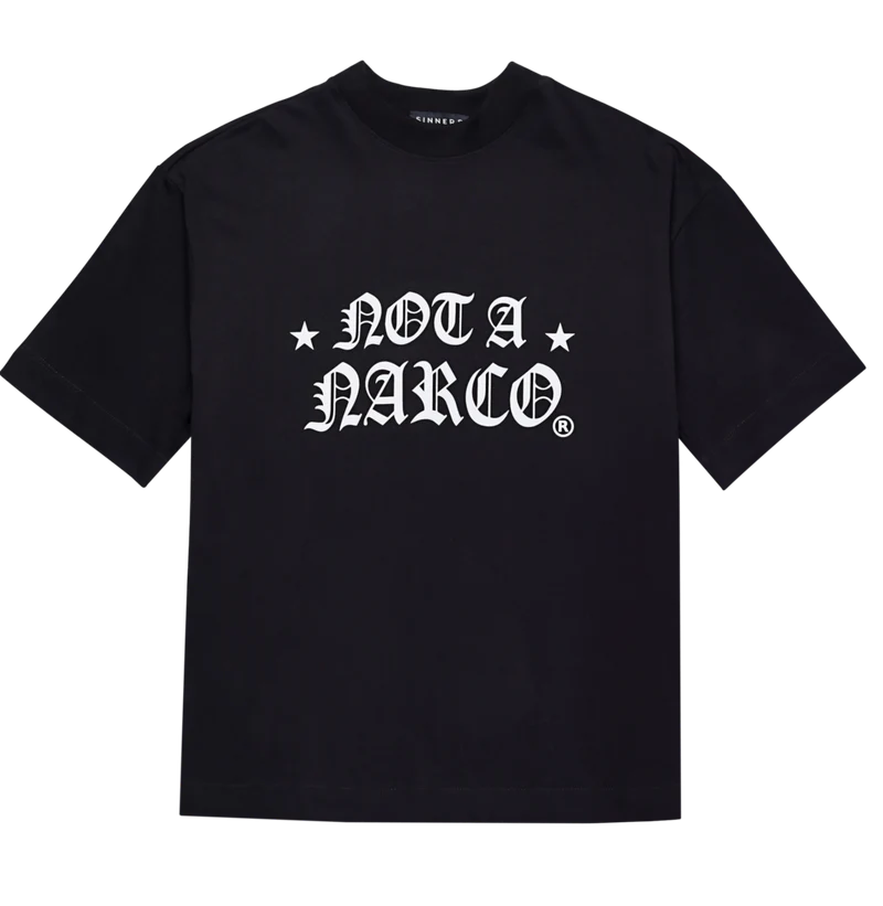 Sinners not a narco star black t-shirt