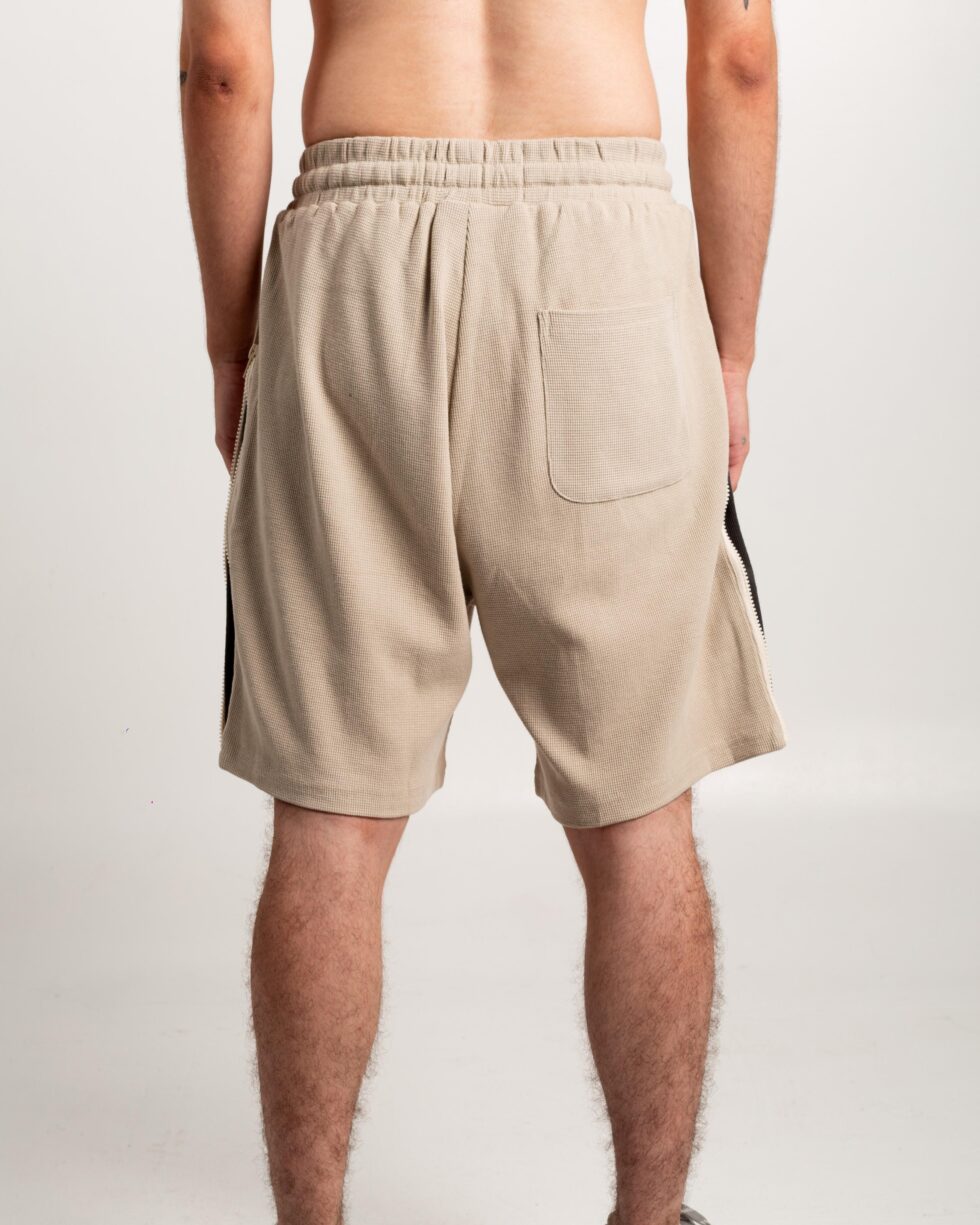 Nebula Nexus Zipper Shorts Beige BE01-1123