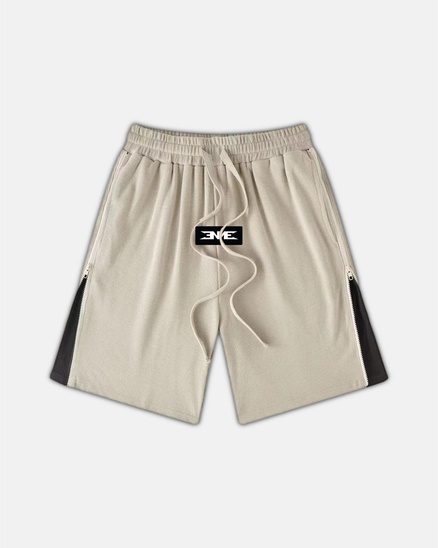 Nebula Nexus Zipper Shorts Beige BE01-1123