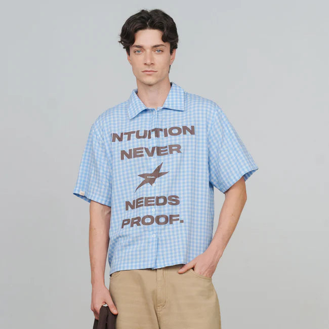 True Intuition Button-Up Shirt - Baby Blue
