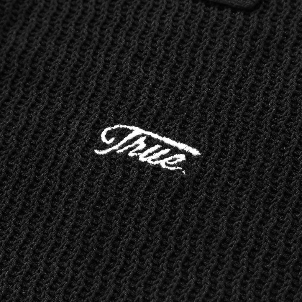 True knit resort polo - black