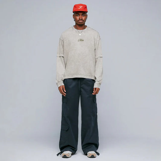 True Loose Fit Cargo Trousers - Navy Blue