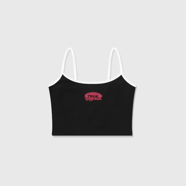 True Lounge Cropped Tank Top - Black