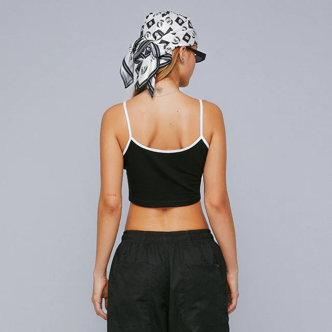 True Lounge Cropped Tank Top - Black