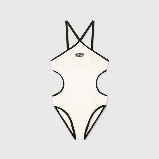 True Lounge Cut-Out Bodysuit - Cream