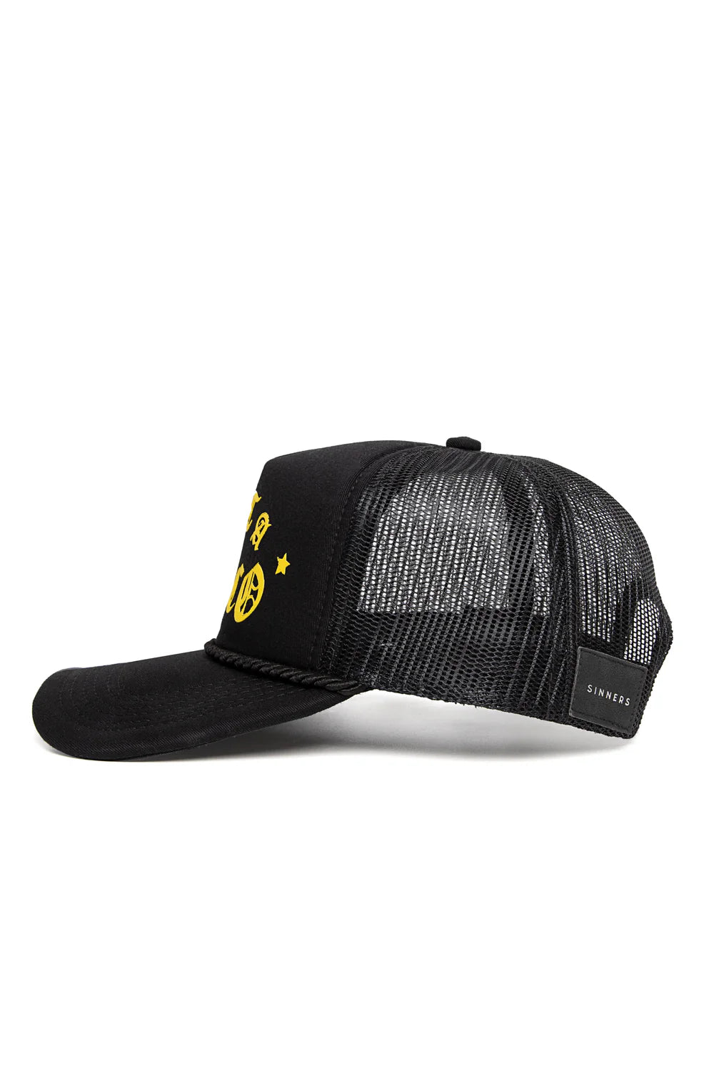 Sinners not a narco™ souvenir black/yellow cap