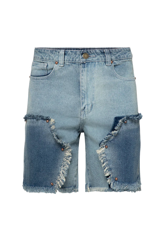 SINNERS LES MAÇONS DENIM SHORTS