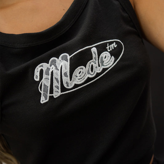 Mede tank top ethereal black