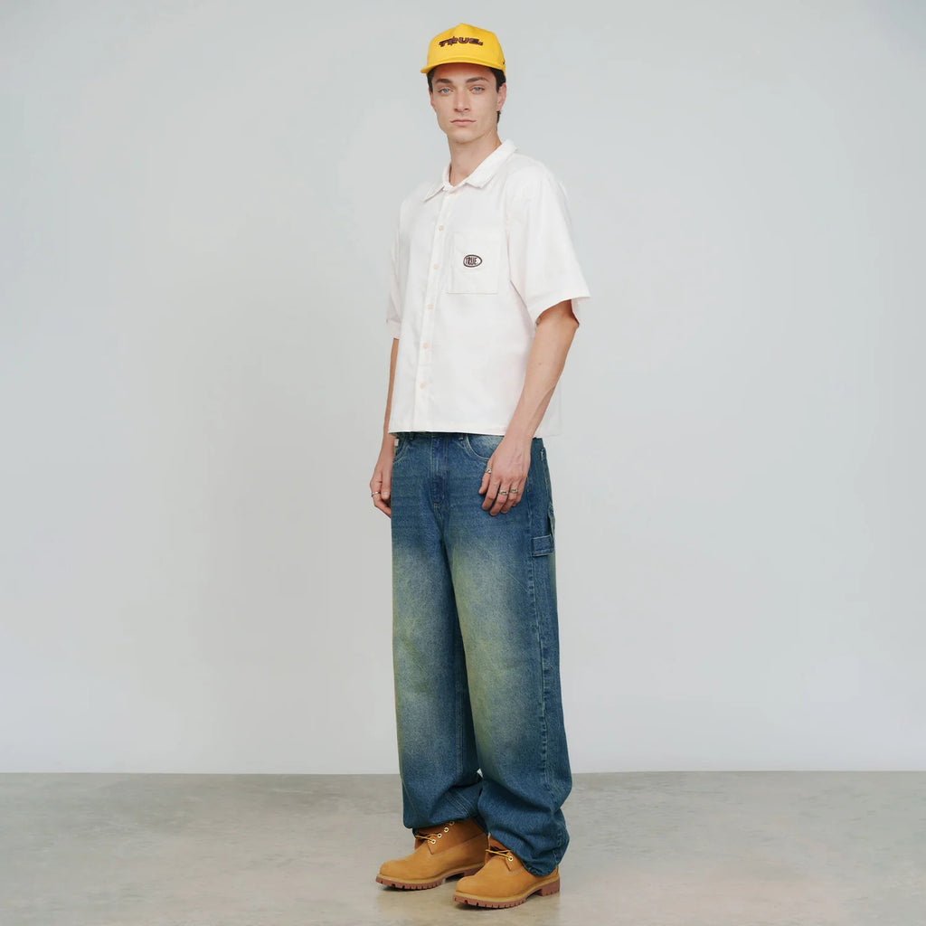 True midnight corduroy shirt - cream