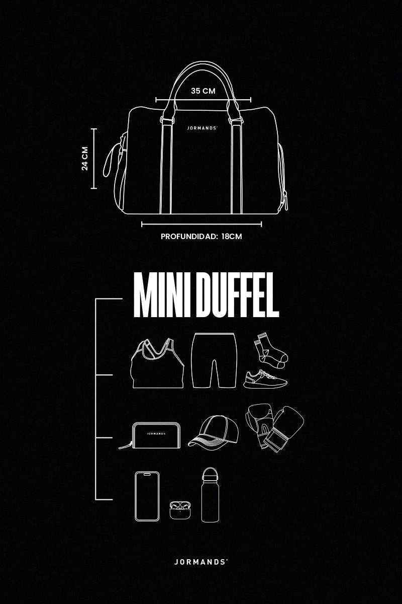 JORMANDS BLACK MINI DUFFEL BAG