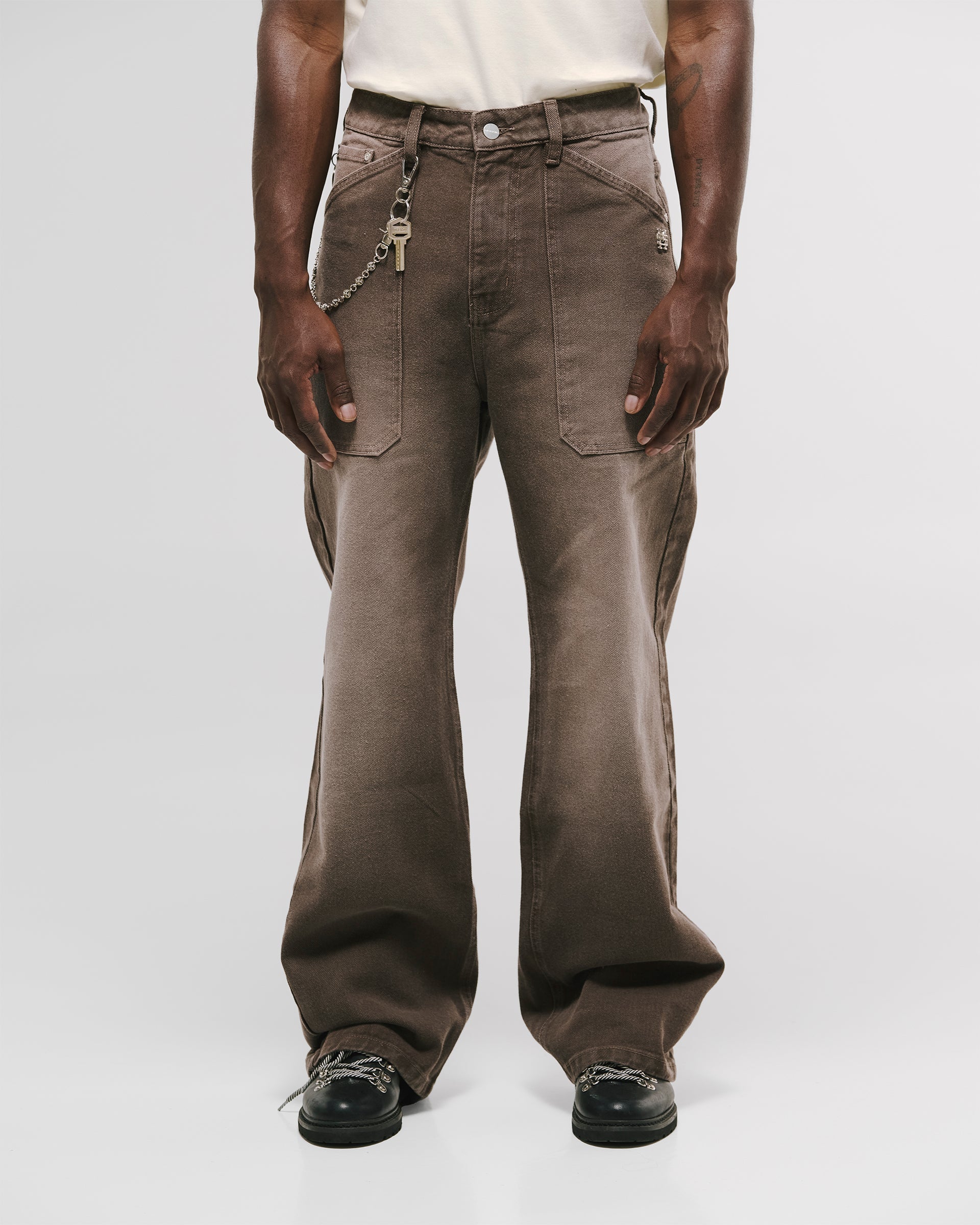 Monoic Pocket Straight Pants – Café Desgastado