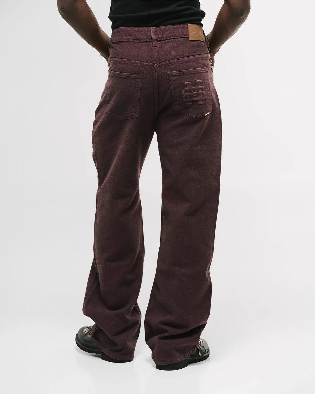 Monoic Pocket Straight Pants – Burgundy