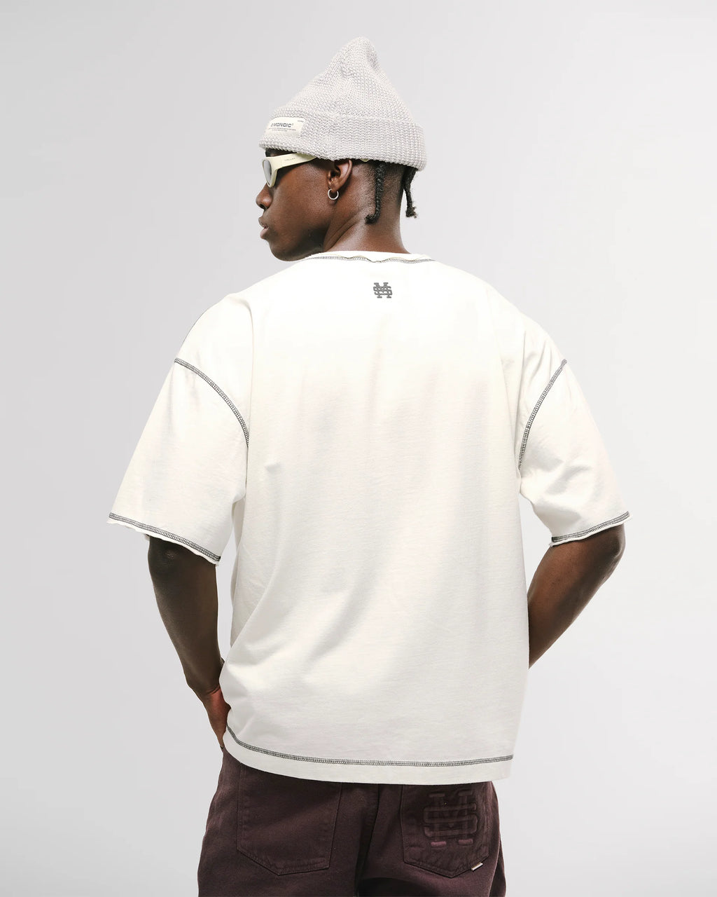 Monoic Camiseta Boxy Fit Design Collective - Off White