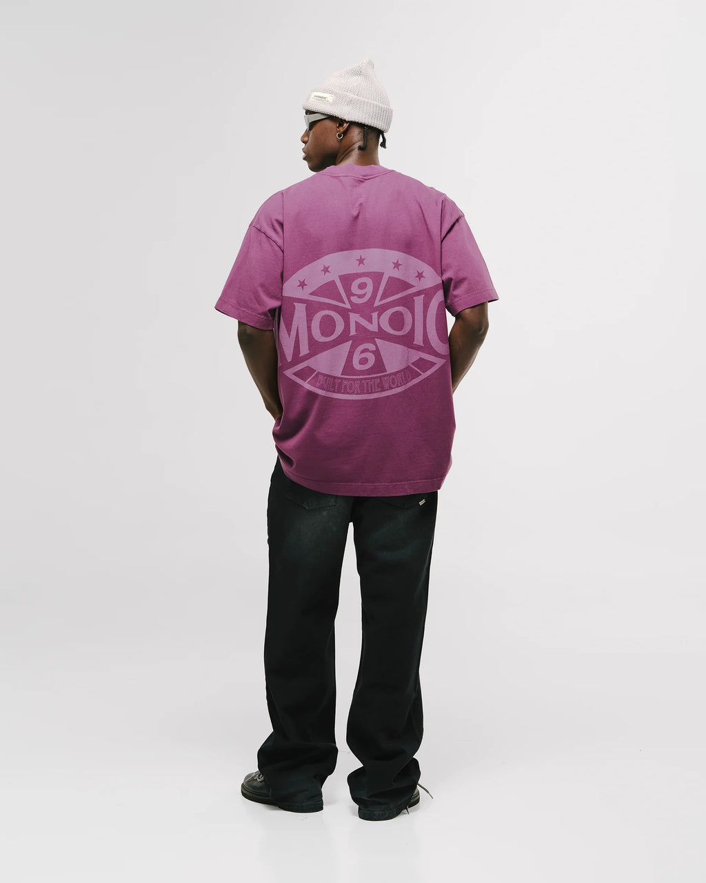 Monoic Camiseta Oversized Built For The World - Burgundy