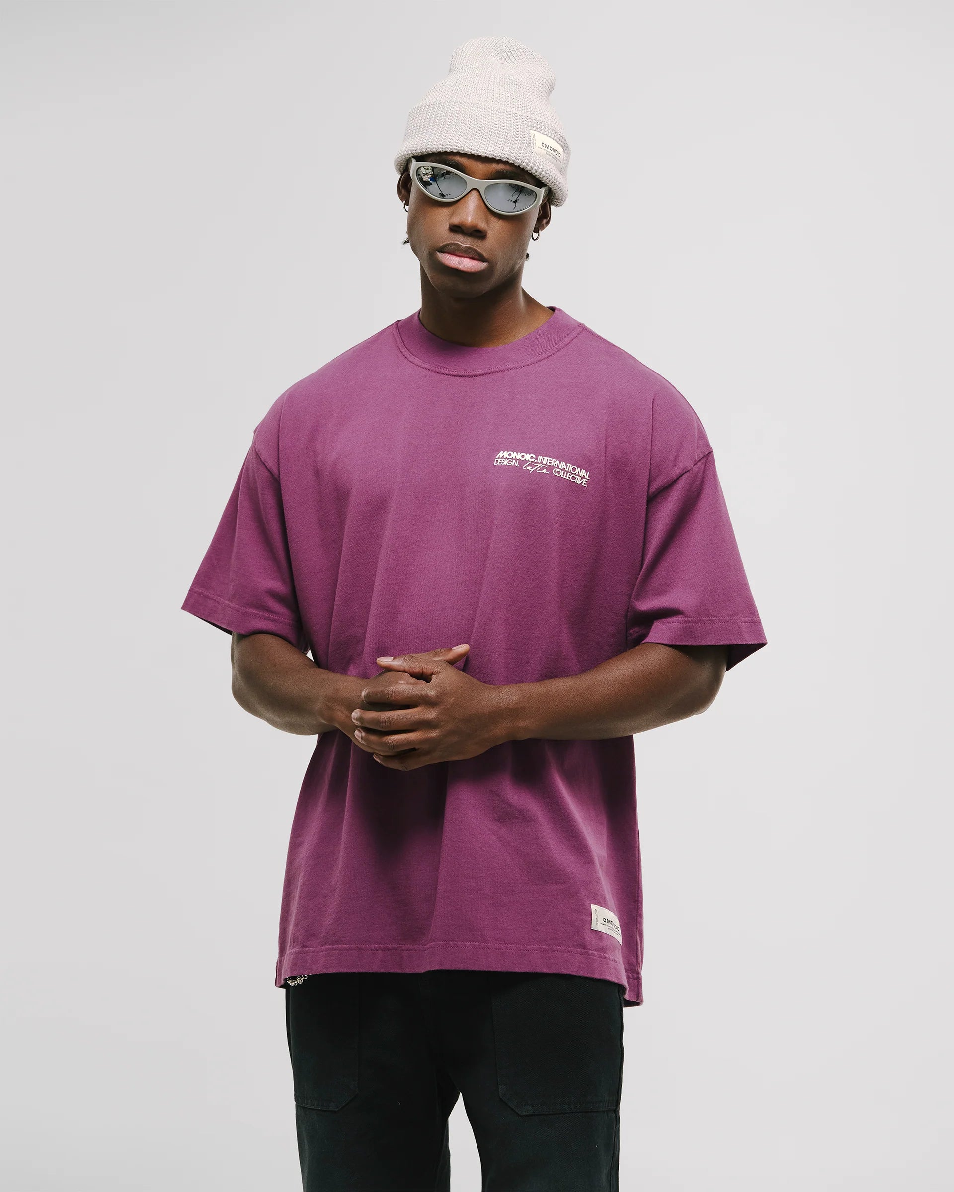 Monoic Camiseta Oversized Built For The World - Burgundy