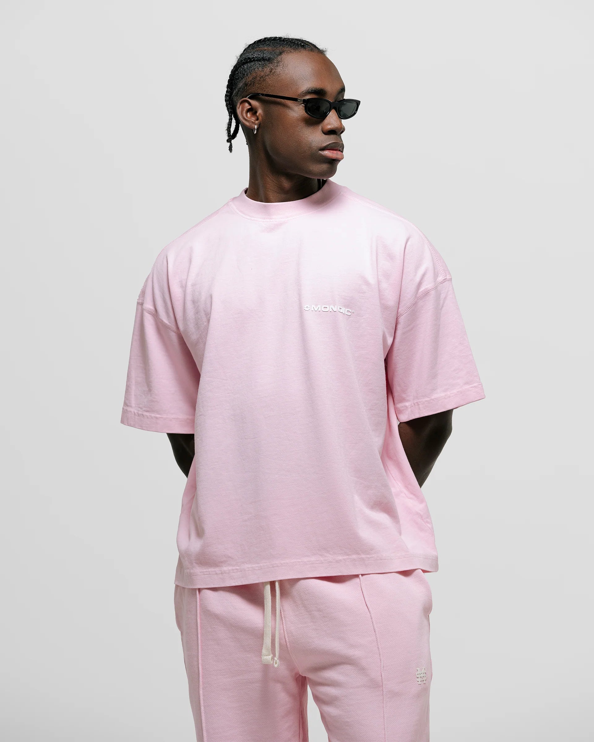Monoic Camiseta Boxy Fit Básica V3 - Rosado Pastel