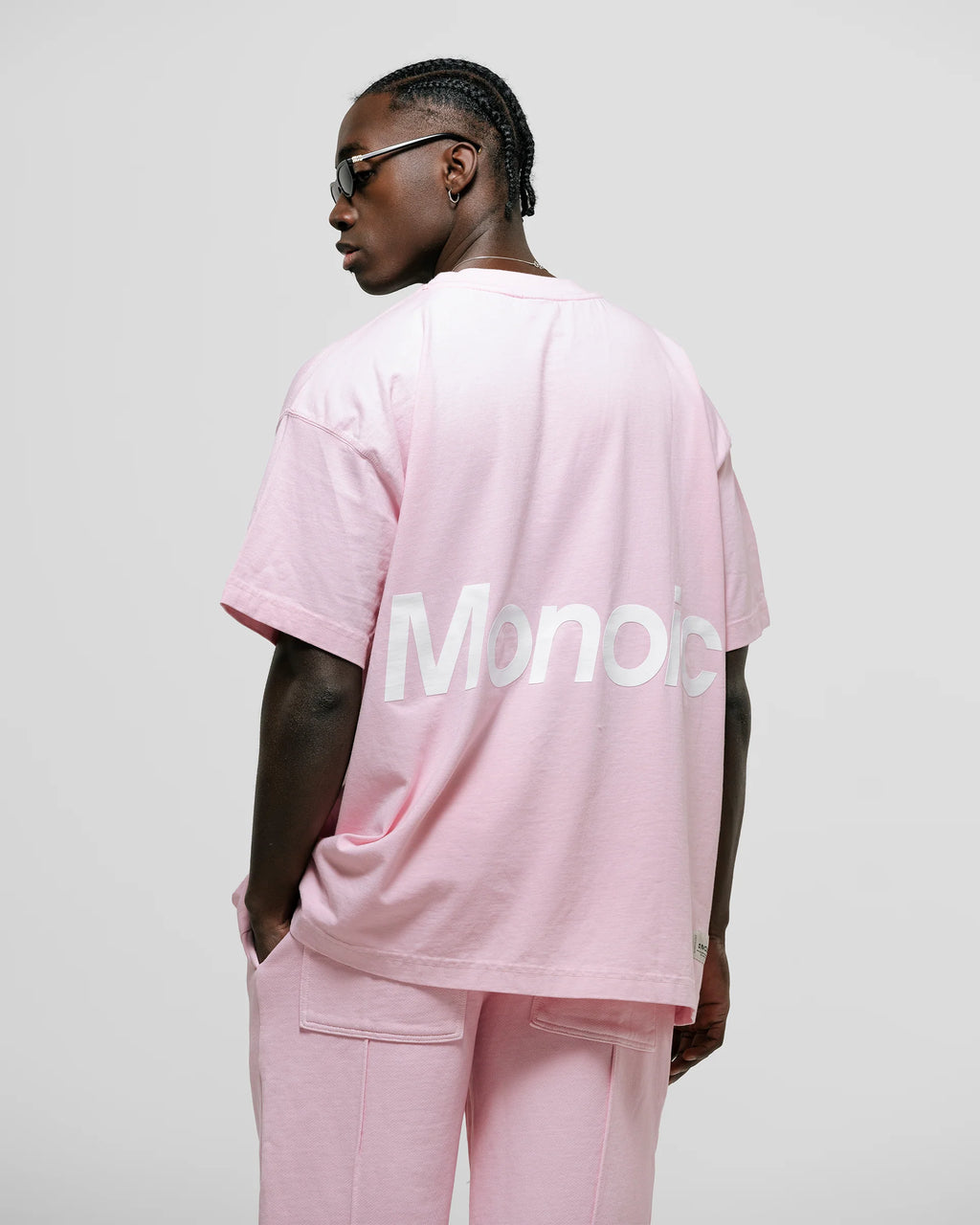 Monoic Camiseta Logo Oversized V3 - Rosado Pastel