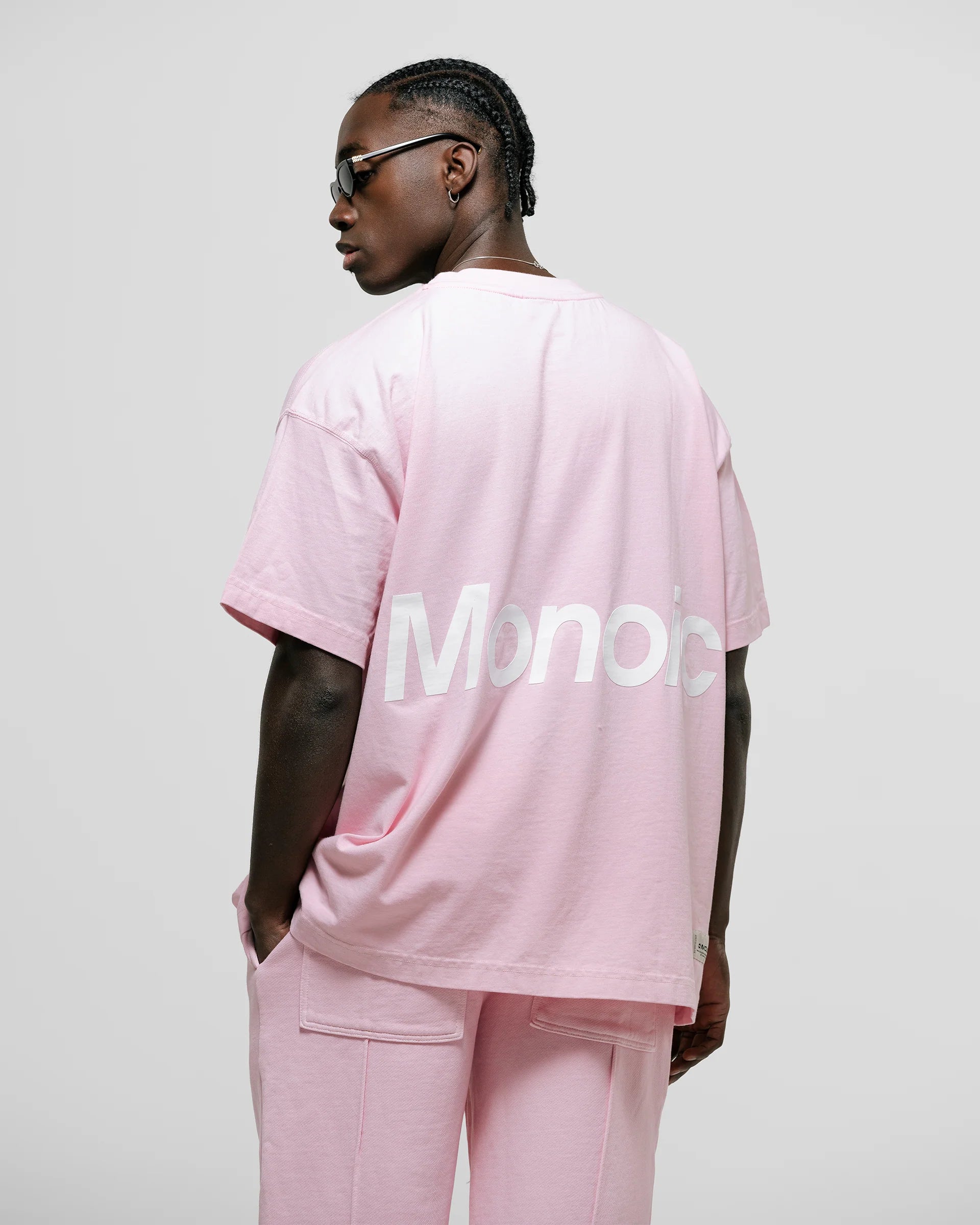 Monoic Camiseta Logo Oversized V3 - Rosado Pastel