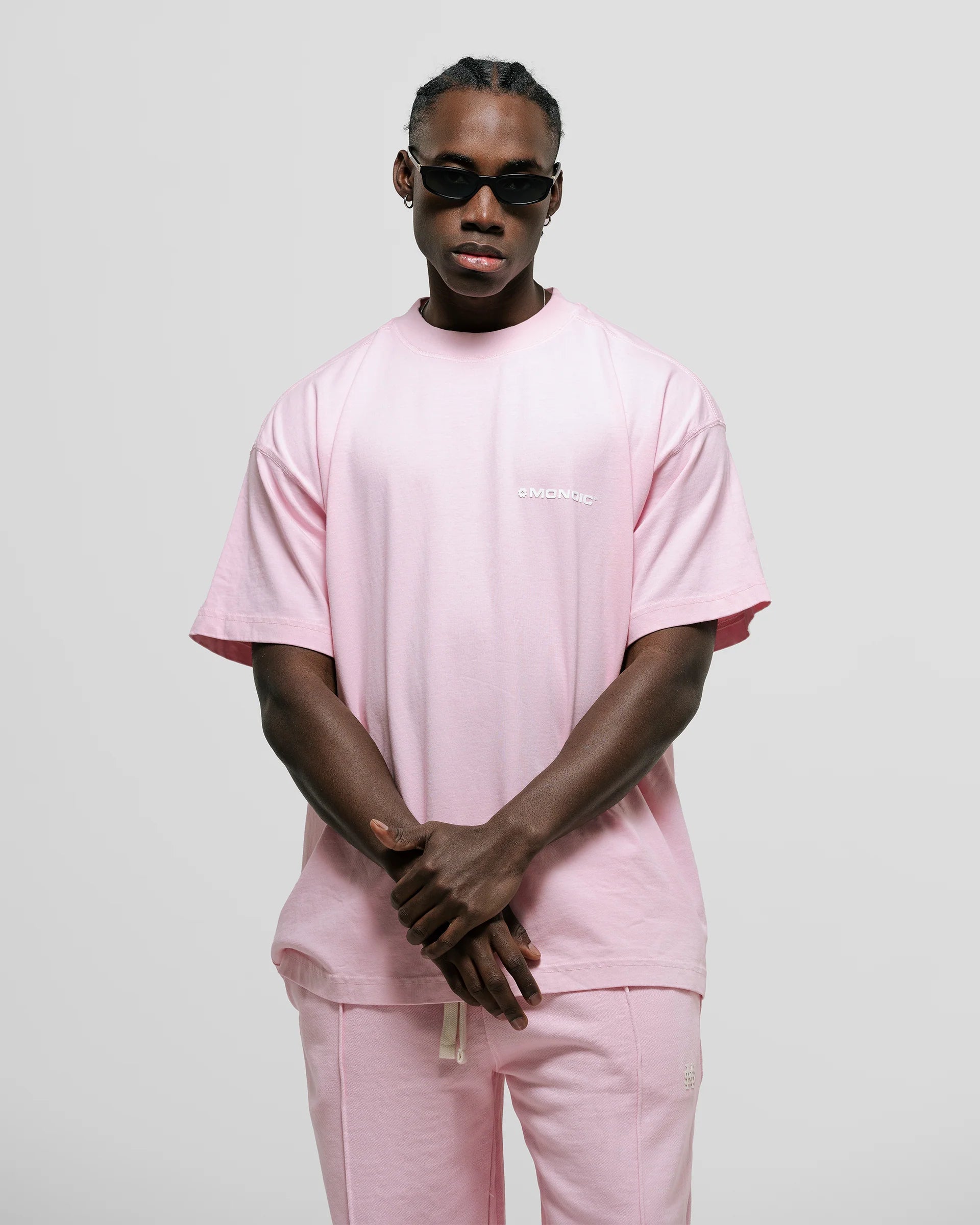 Monoic Camiseta Oversized Básica V3 - Rosado Pastel