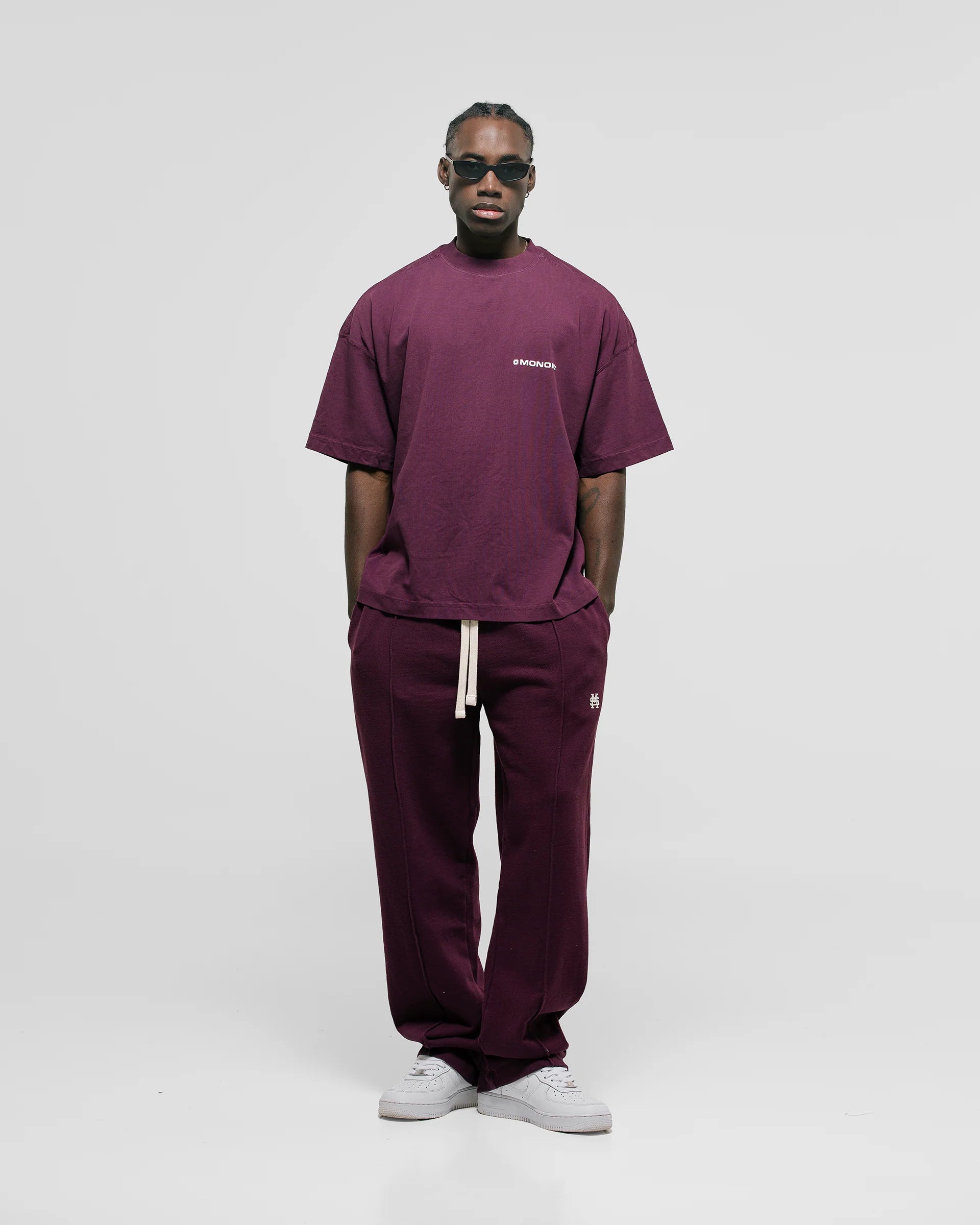 Monoic Camiseta Boxy Fit Básica V3 - Burgundy