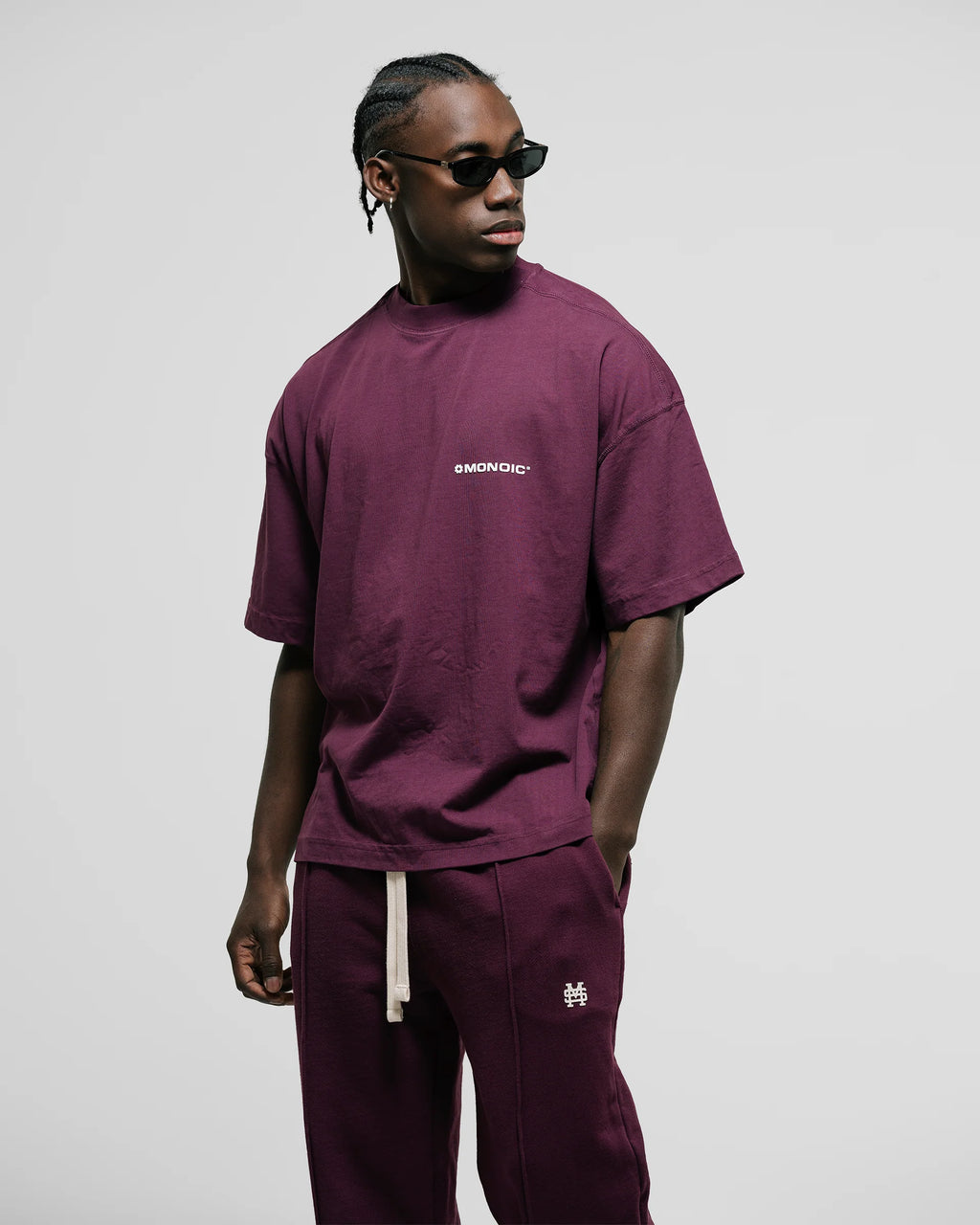 Monoic Camiseta Boxy Fit Básica V3 - Burgundy