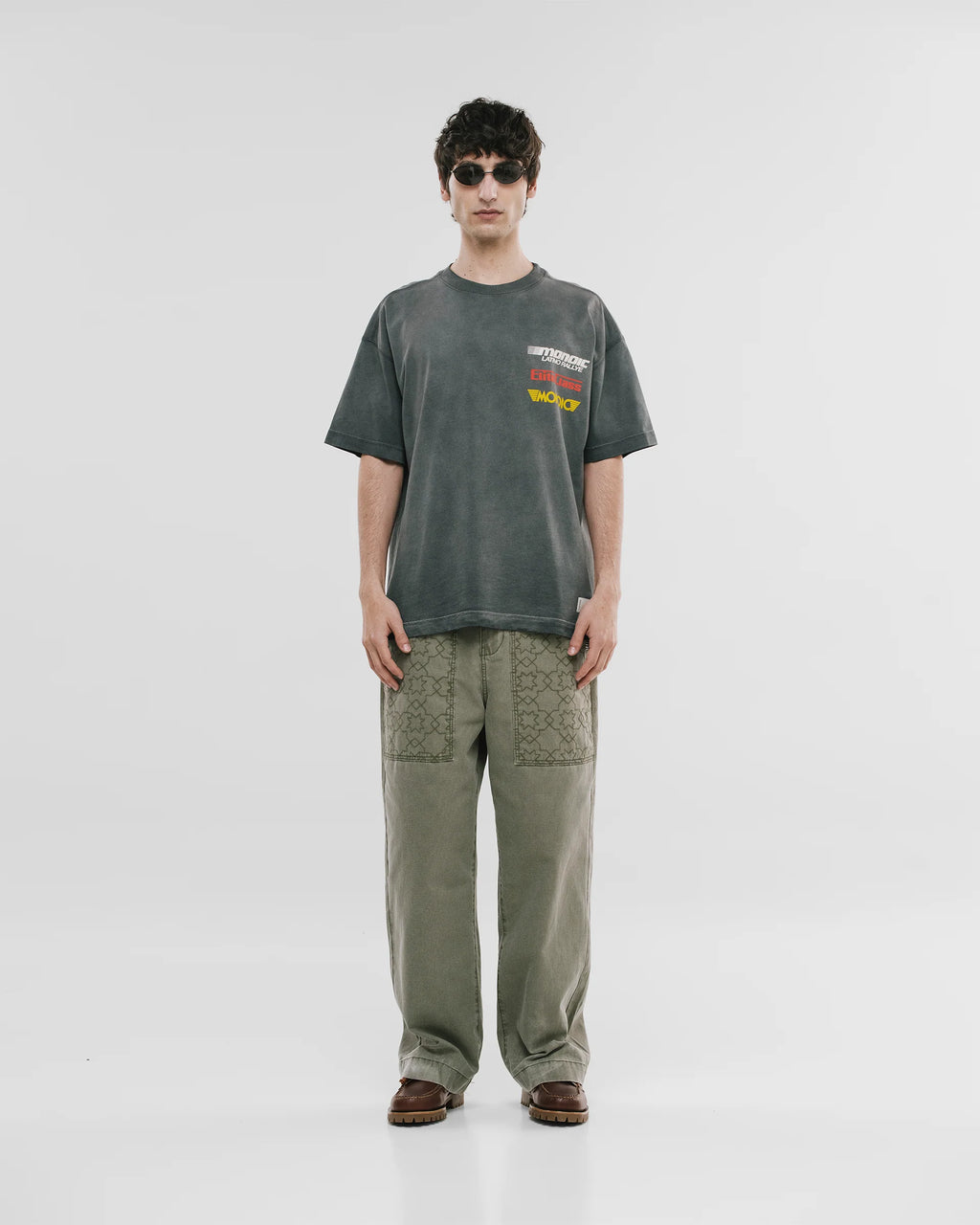 Monoic Camiseta Oversized Elite - Negro Desgastado