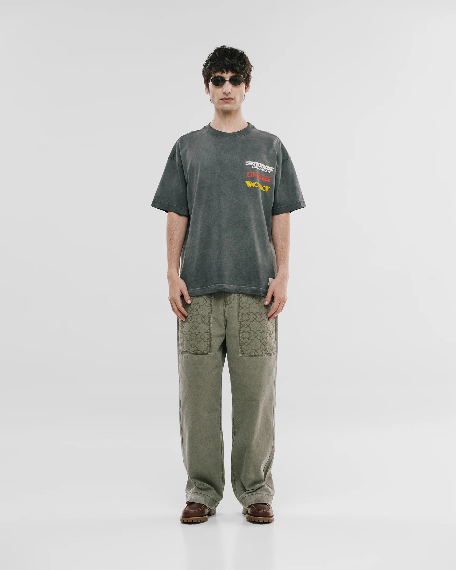 Monoic Camiseta Oversized Elite - Negro Desgastado