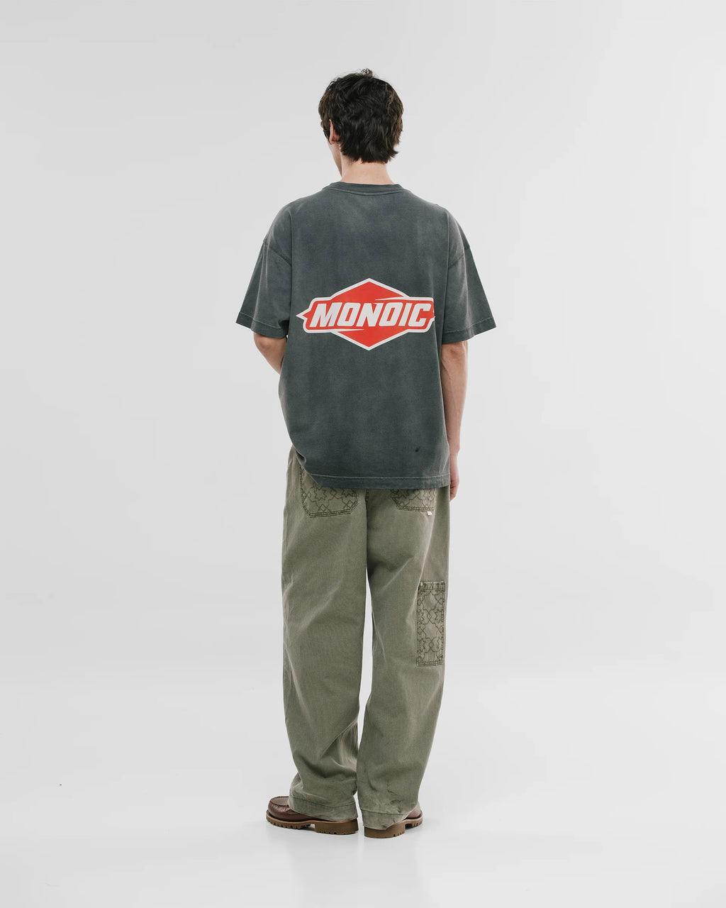 Monoic Camiseta Oversized Elite - Negro Desgastado
