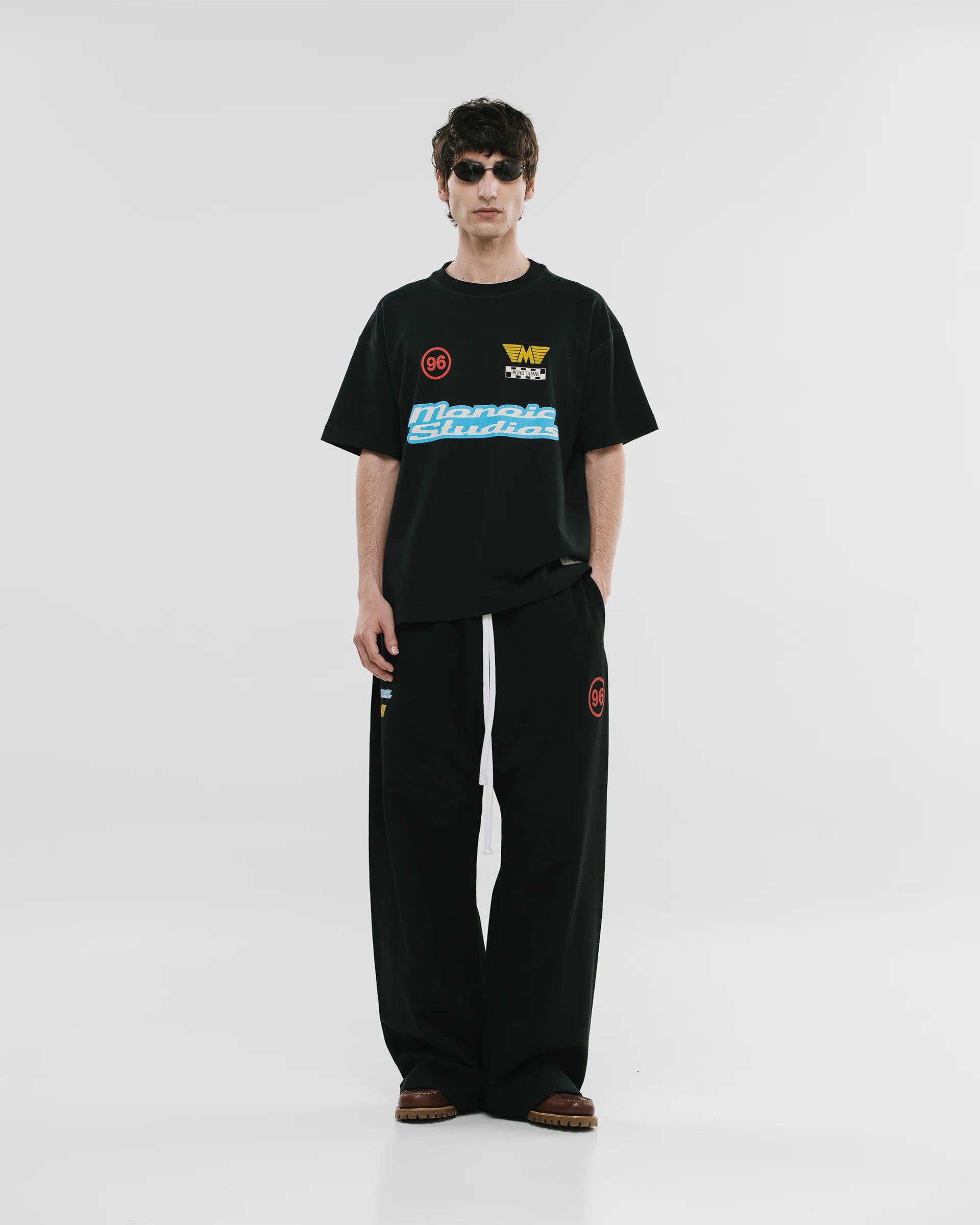Monoic Camiseta Oversized Racing - Negro Oscuro