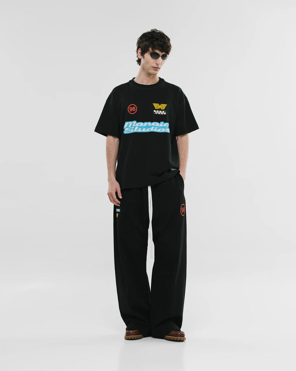 Monoic Camiseta Oversized Racing - Negro Oscuro