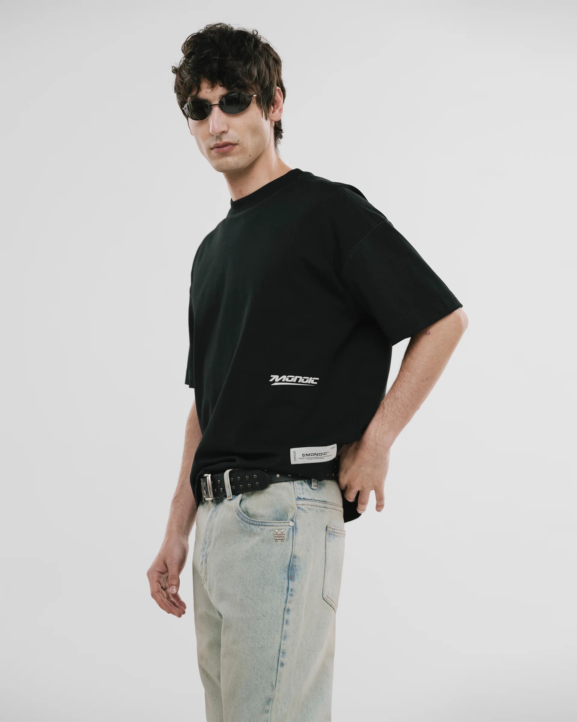 Monoic Camiseta Boxy Fit Speed - Negro Oscuro