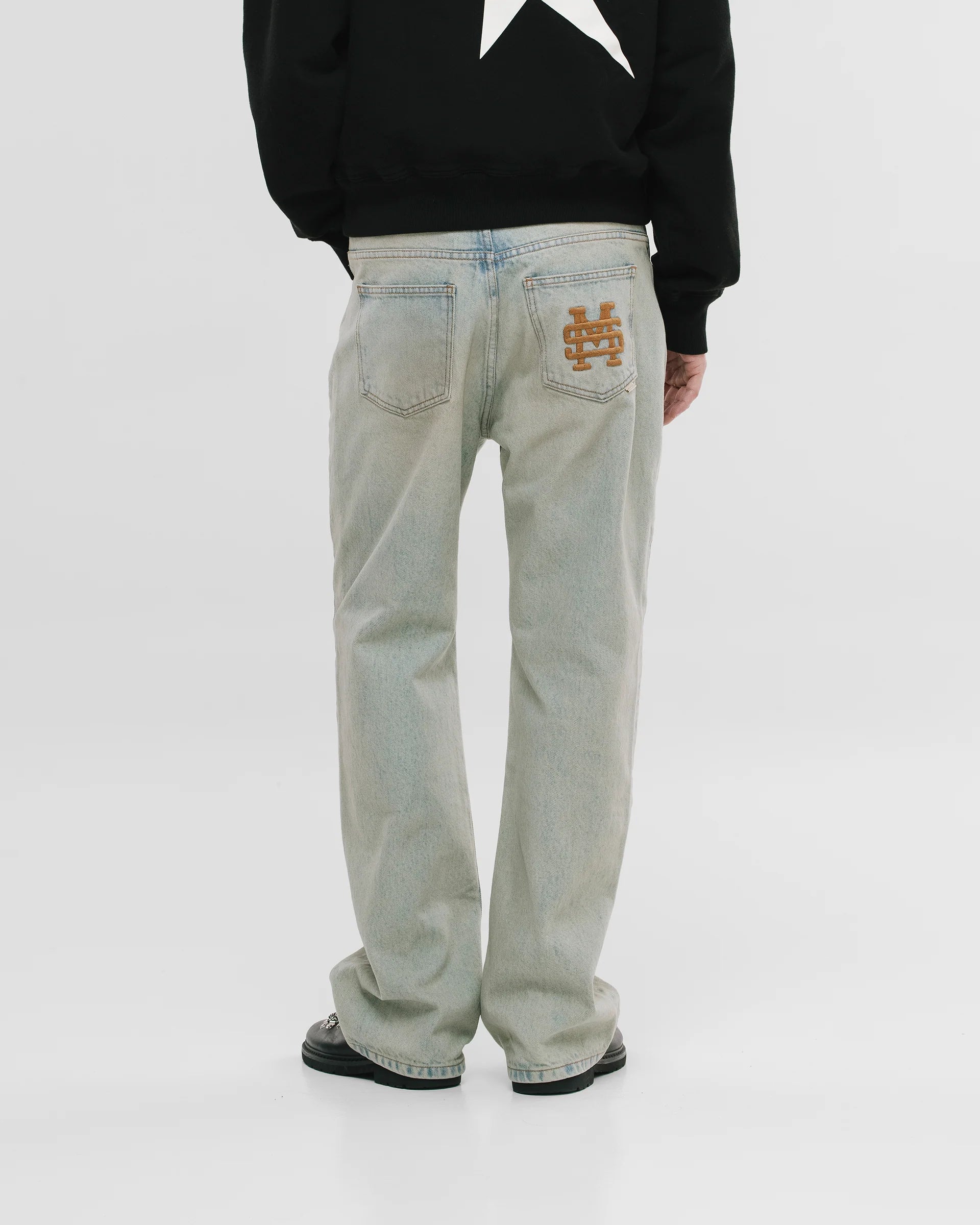 Monoic Straight Fit Rally Jeans - Dust Wash