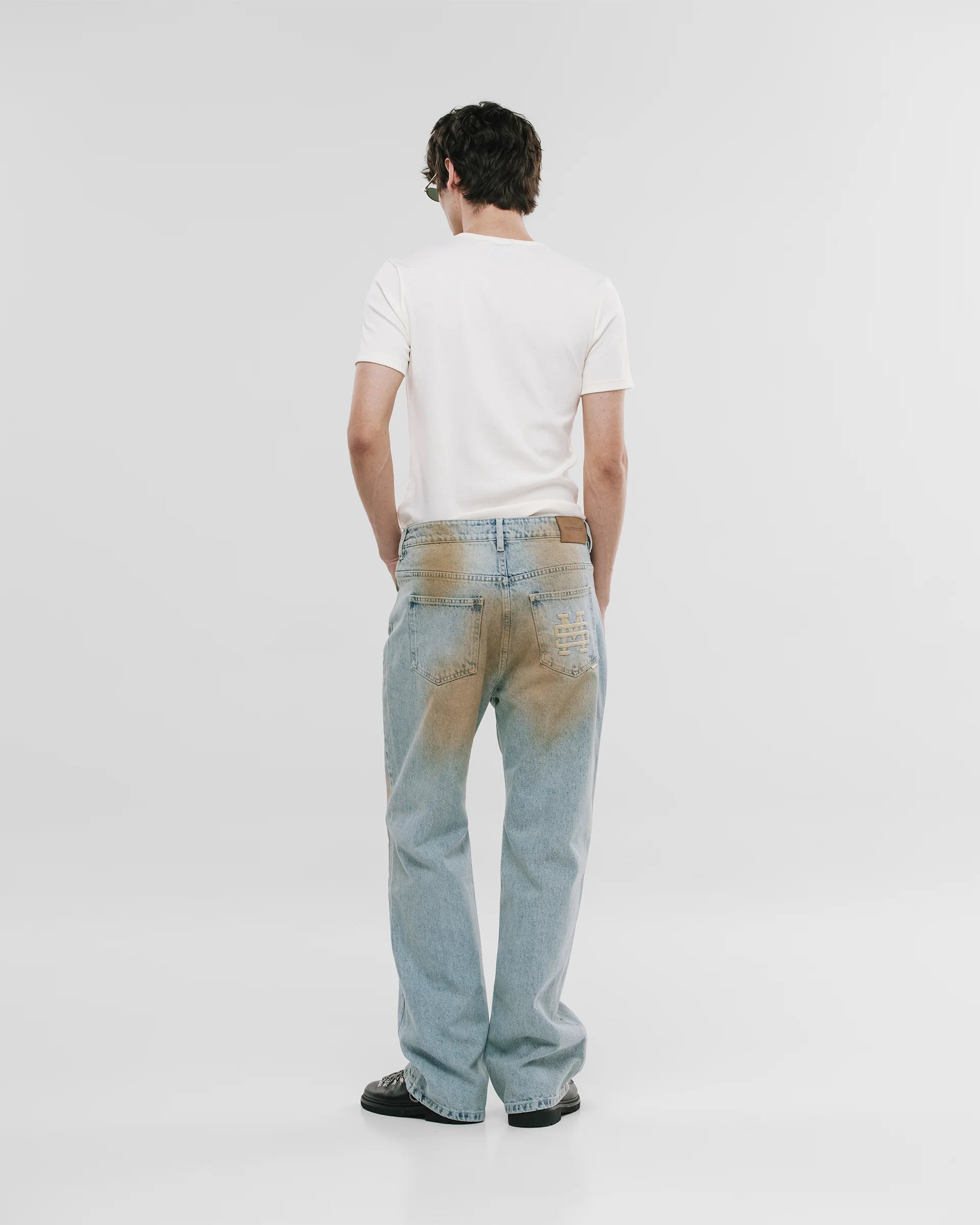 Monoic Straight Fit Rally Jeans - Dirty Blue