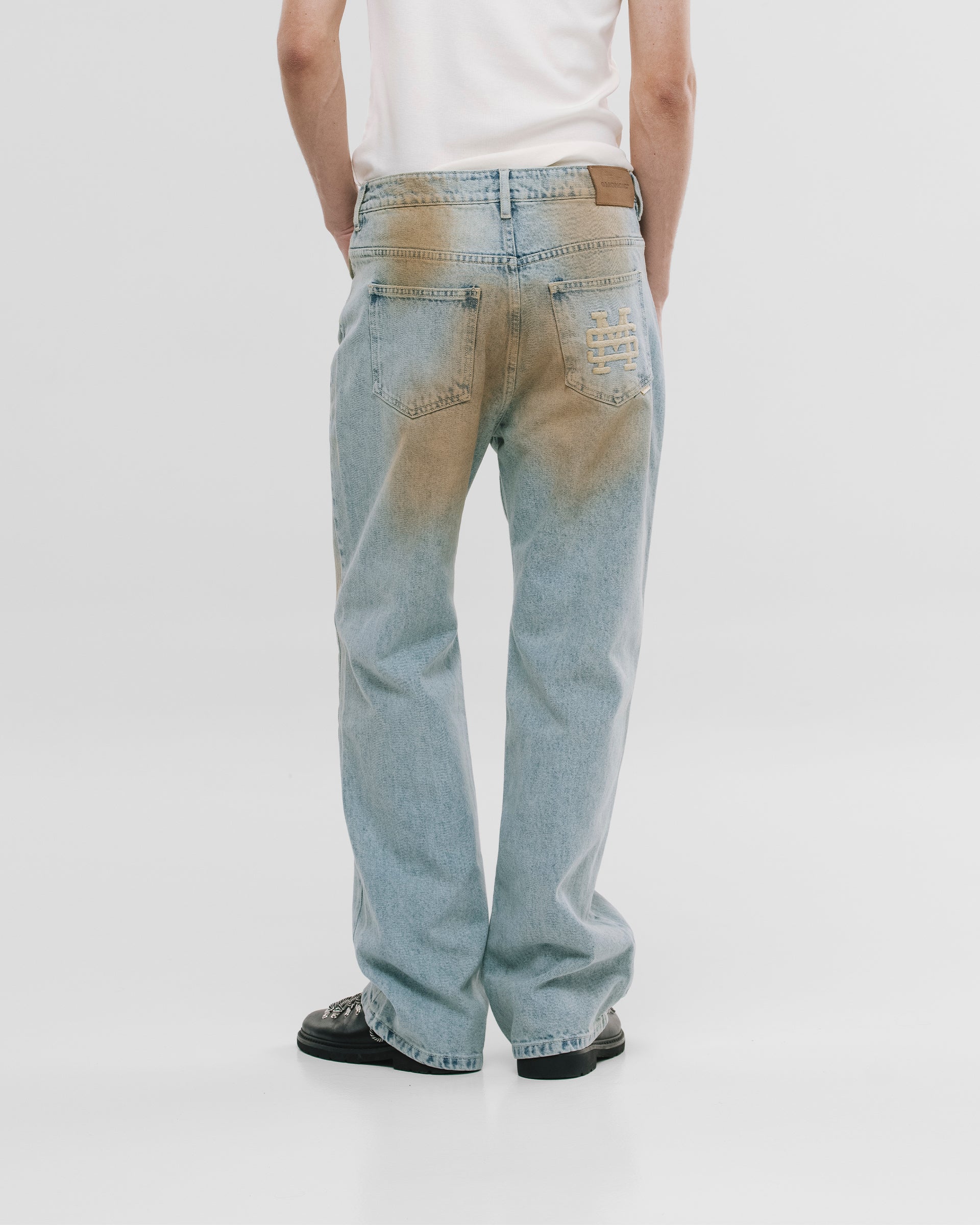 Monoic Straight Fit Rally Jeans - Dirty Blue