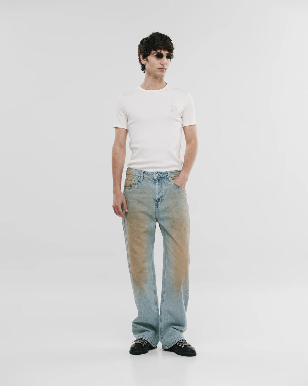 Monoic Straight Fit Rally Jeans - Dirty Blue