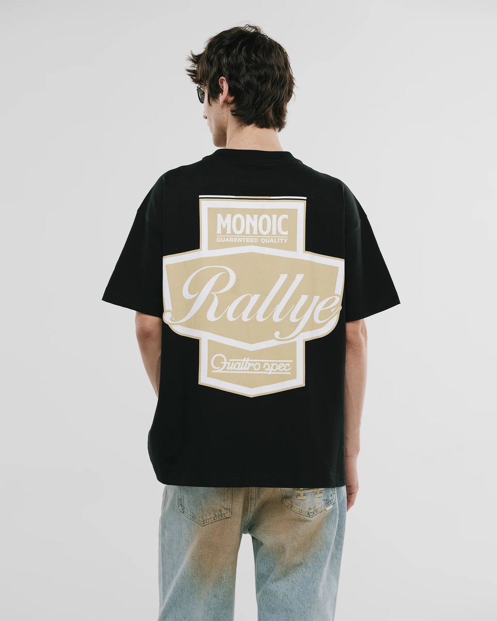 Monoic Camiseta Oversized Rallye - Negro Oscuro