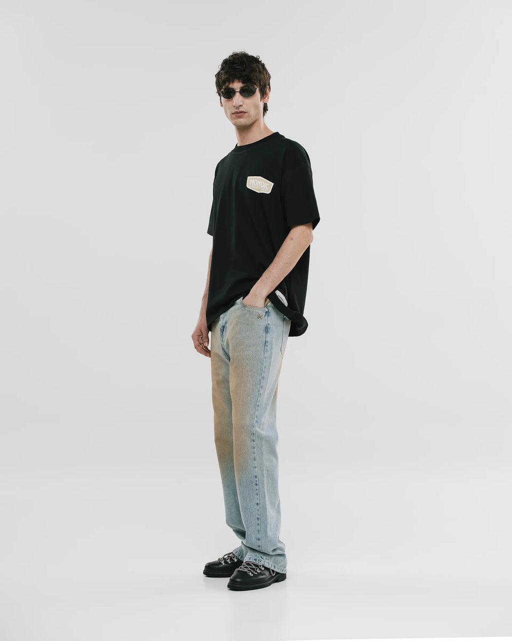 Monoic Camiseta Oversized Rallye - Negro Oscuro